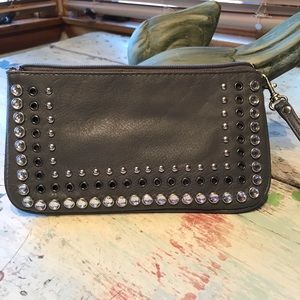Maurice’s clutch, EUC, grey faux leather